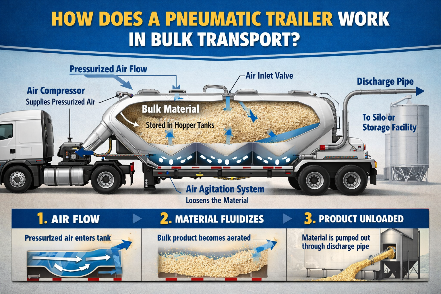 How Does a Pneumatic Trailer Work in Bulk Transport? (Detailed Technical Guide)