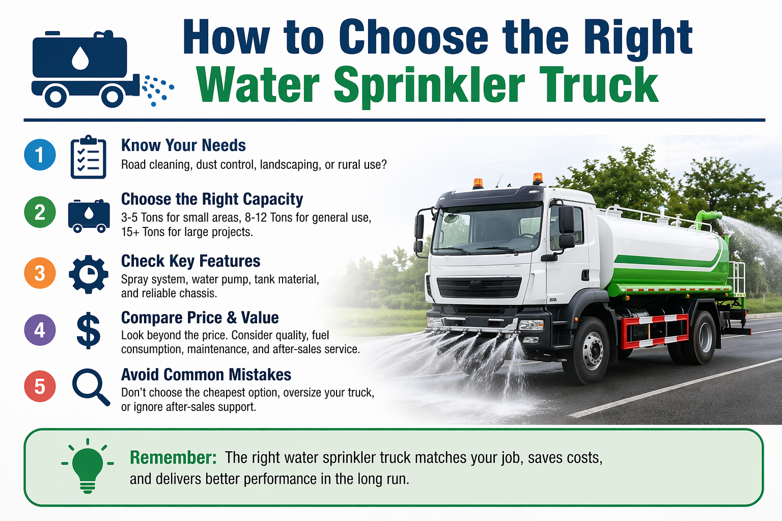 How to Choose the Right Water Sprinkler Truck