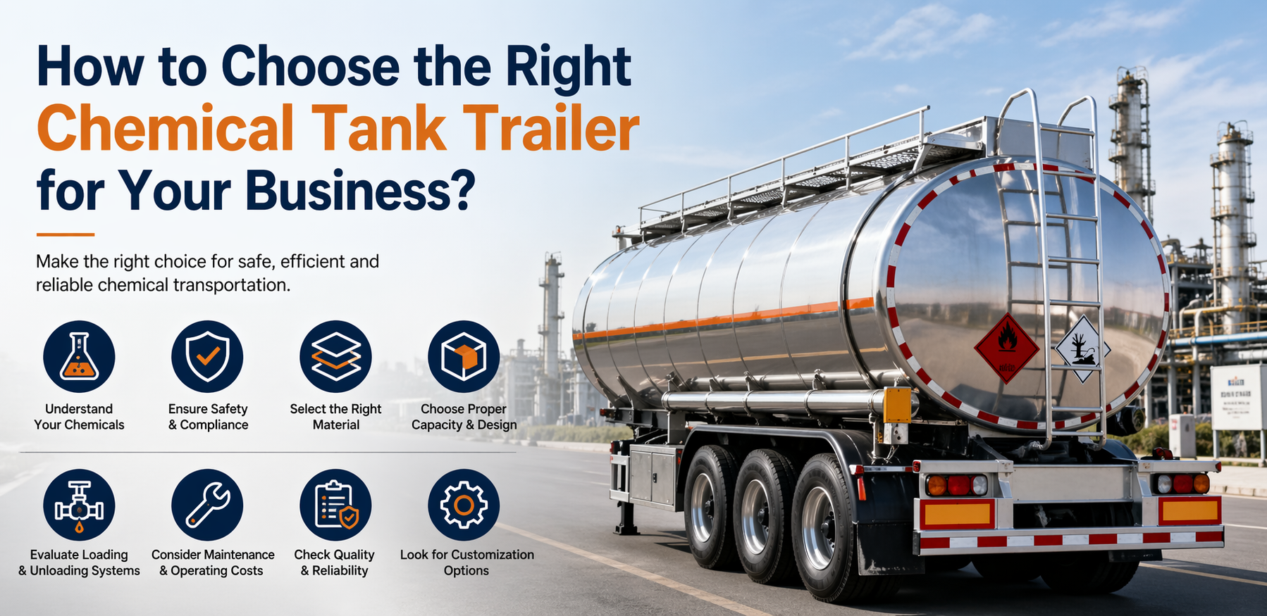 How to Choose the Right Chemical Tank Trailer for Your Business？