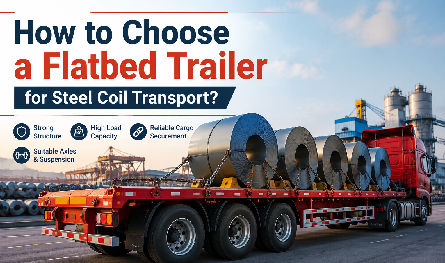 How to Choose a Flatbed Trailer for Steel Coil Transport？