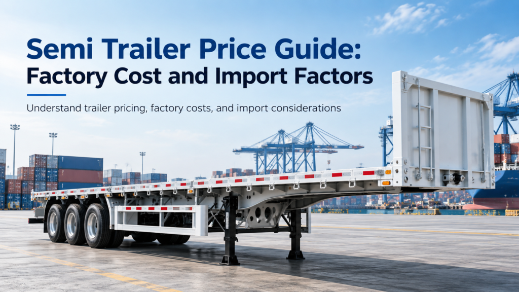 Semi Trailer Price Guide: Factory Cost and Import Factors