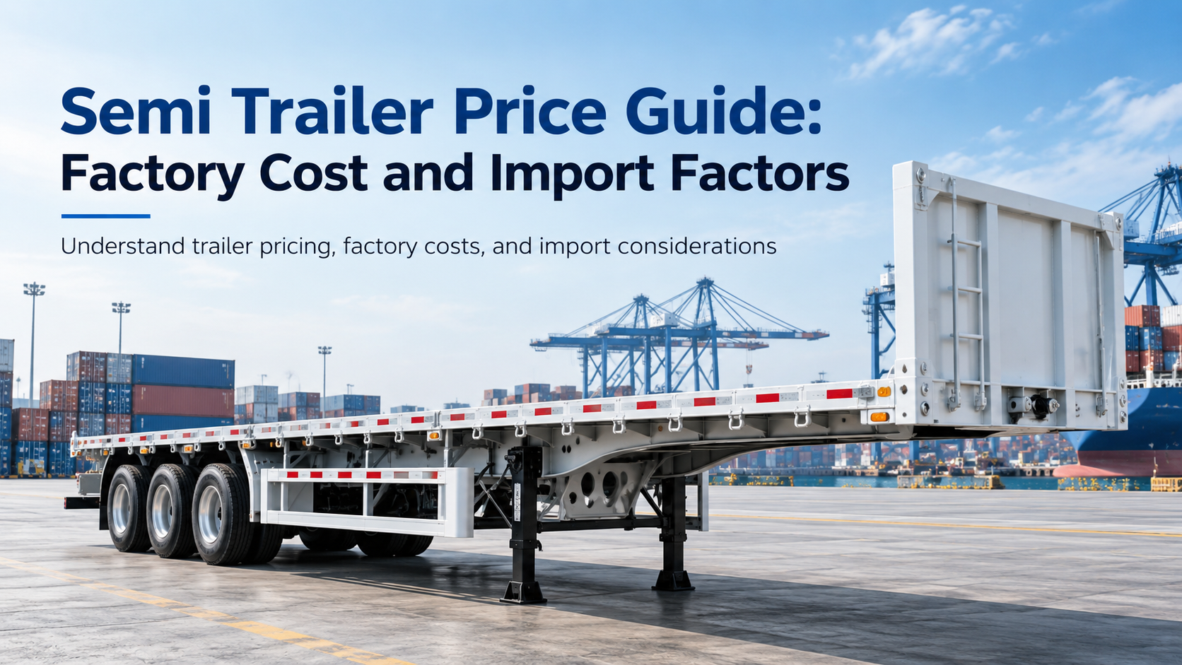 Semi Trailer Price Guide: Factory Cost and Import Factors