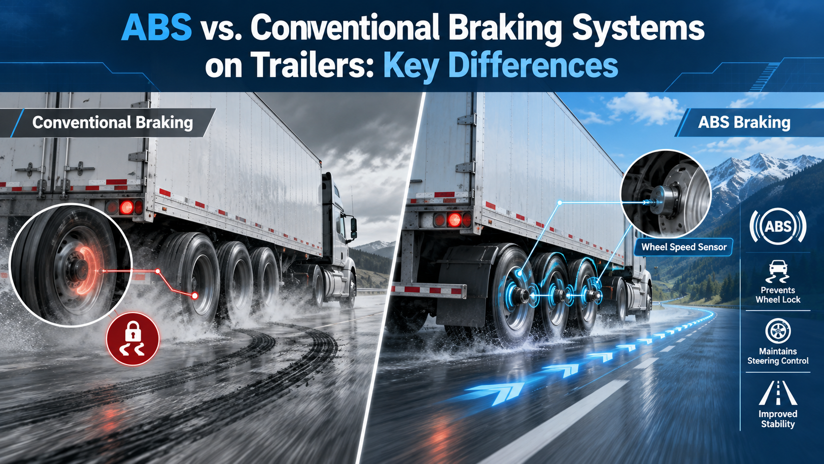 ABS vs. Conventional Braking Systems on Trailers: Key Differences